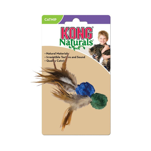 2 count KONG Crinkle Ball with Feathers Cat Toy