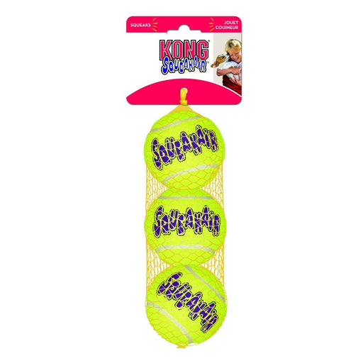 3 count KONG Air Dog Squeaker Tennis Balls Small Dog Toy