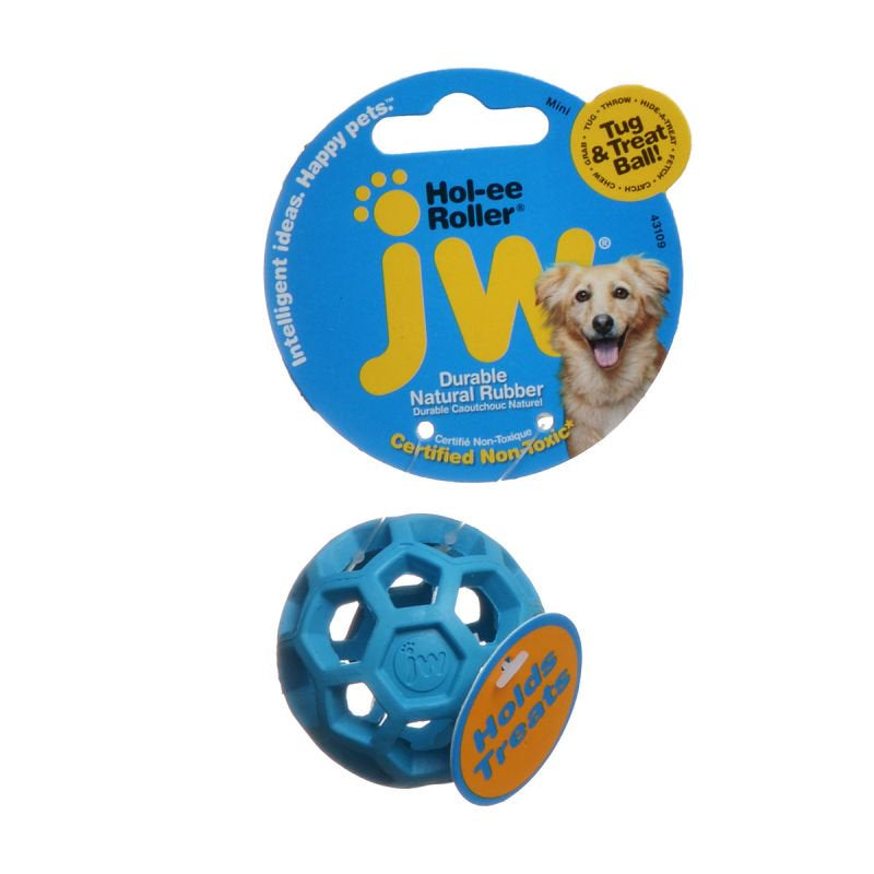 Mini - 1 count JW Pet Hol-ee Roller Dog Chew Toy Assorted Colors