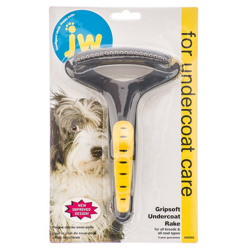 1 count JW Pet GripSoft Undercoat Rake for All Breeds and All Coat Types