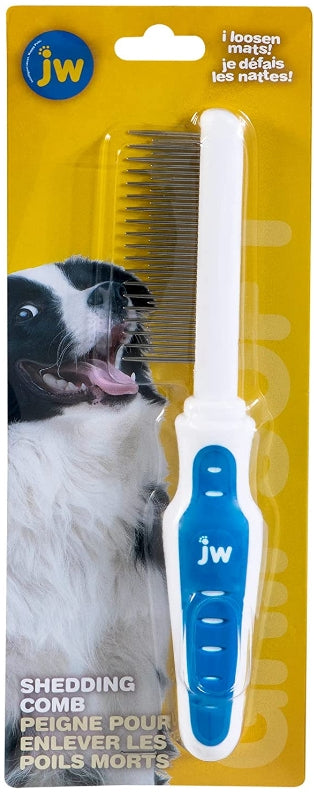 1 count JW Pet GripSoft Shedding Comb for All Breeds and All Coat Types