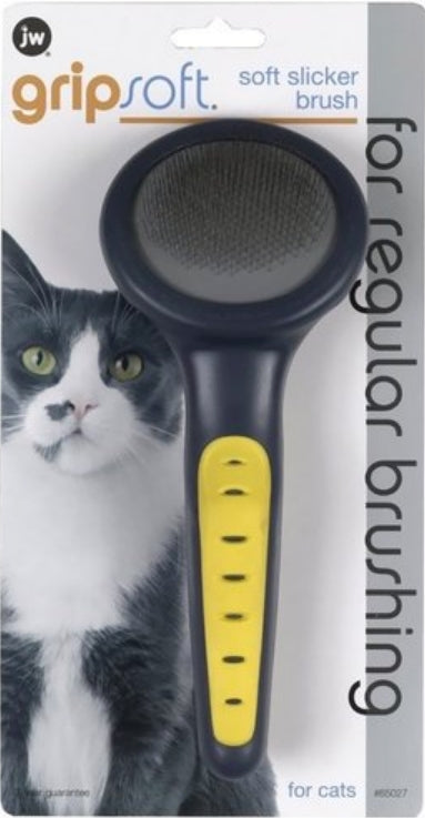 1 count JW Pet GripSoft Soft Slicker Brush for Cats