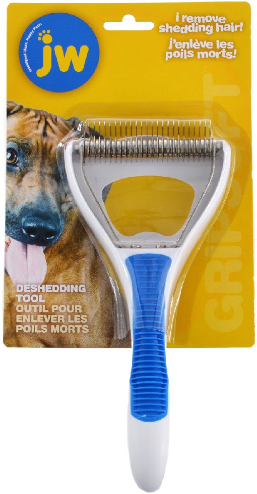 1 count JW Pet Deshedding Tool for Dogs with Stainless Steel Blades