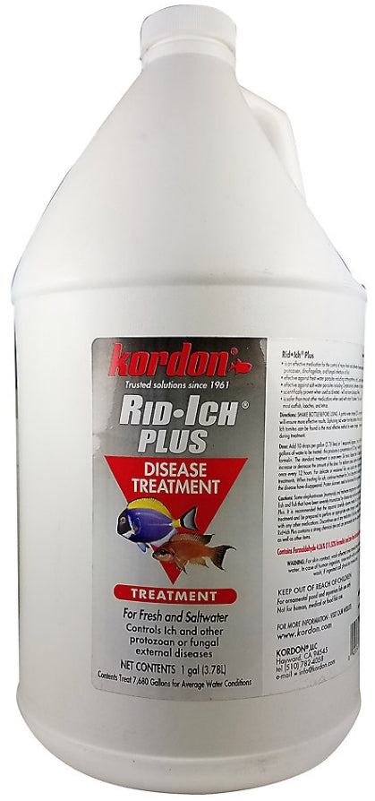 2 gallon (2 x 1 gal) Kordon Rid-Ich Plus Aquarium Fish Disease Treatment