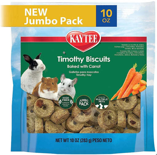10 oz Kaytee Timothy Biscuits Baked Treat with Carrot