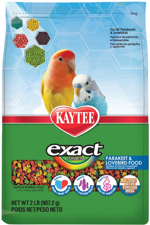 2 lb Kaytee Exact Rainbow Optimal Nutrition Diet Parakeet and Lovebird