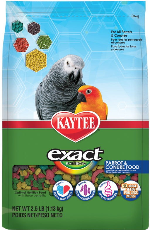 2.5 lb Kaytee Exact Rainbow Optimal Nutrition Diet Parrot and Conure