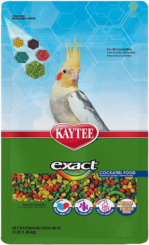 3 lb Kaytee Exact Rainbow Bird Food for All Cockatiels