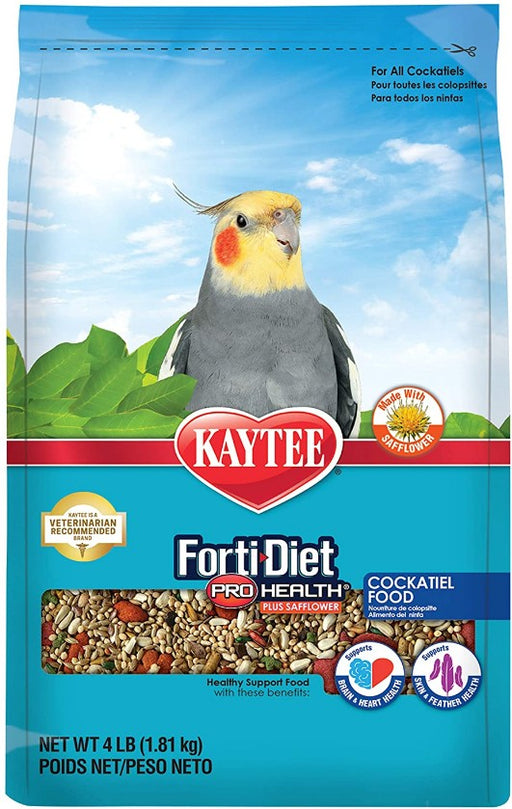 4 lb Kaytee Forti Diet Pro Health Safflower Healthy Diet Cockatiel