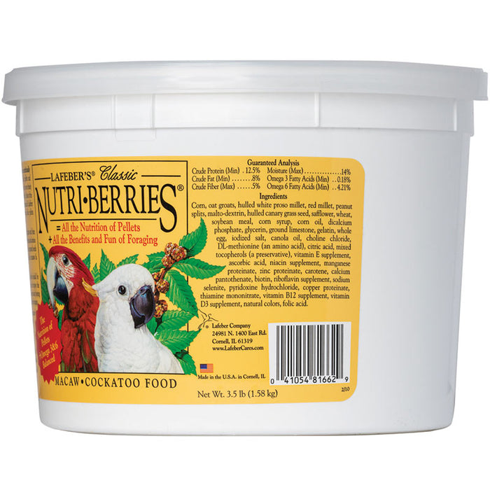 3.5 lb Lafeber Classic Nutri-Berries Macaw and Cockatoo Food