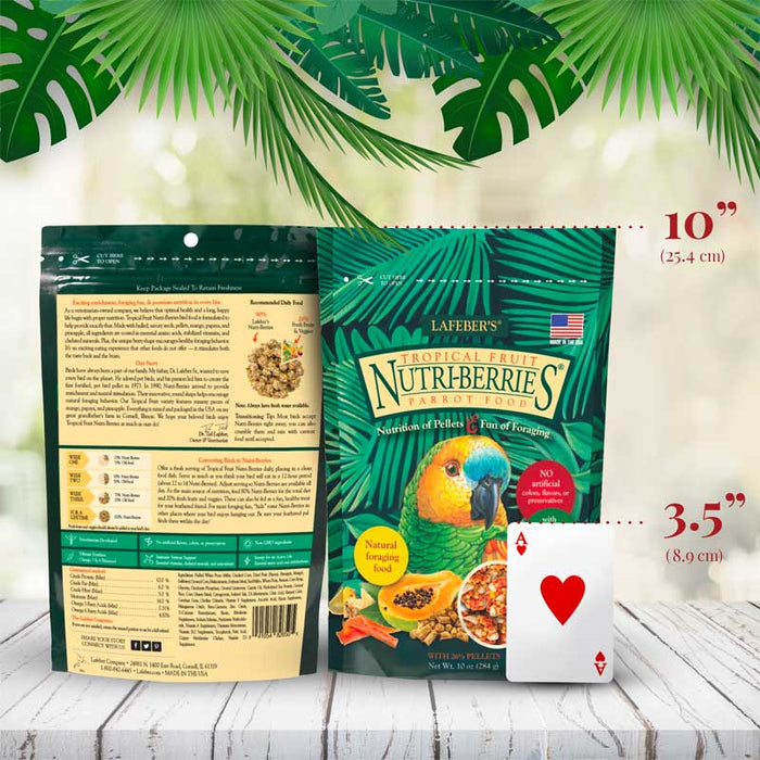 10 oz Lafeber Tropical Fruit Nutri-Berries Parrot Food