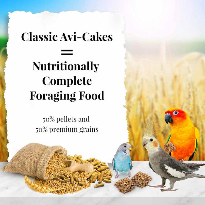 8 oz Lafeber Classic Avi-Cakes Gourmet Parakeet, Cockatiel and Conure Food