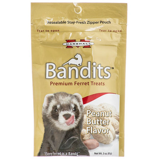 3 oz Marshall Bandits Premium Ferret Treats Peanut Butter Flavor