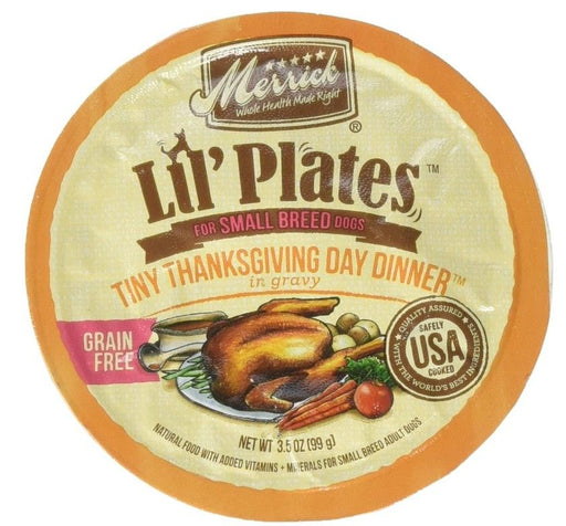 21 oz (6 x 3.5 oz) Merrick Lil' Plates Grain Free Tiny Thanksgiving Day Diner