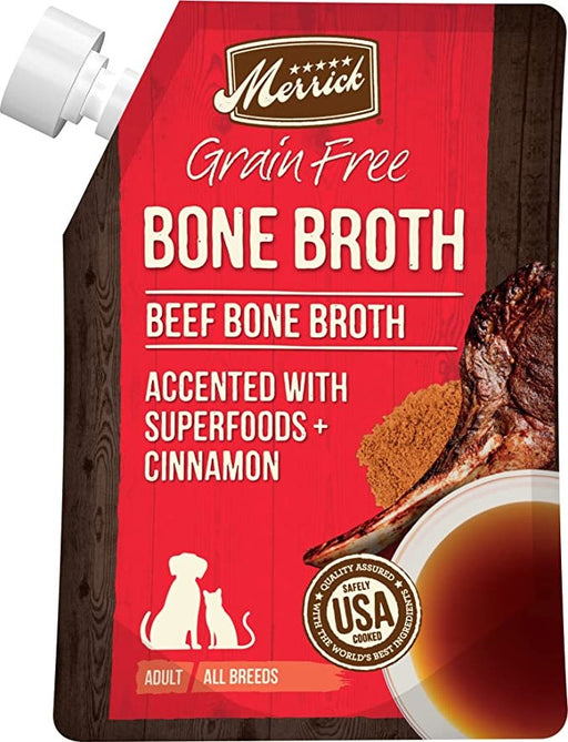 16 oz Merrick Grain Free Bone Broth Beef Recipe