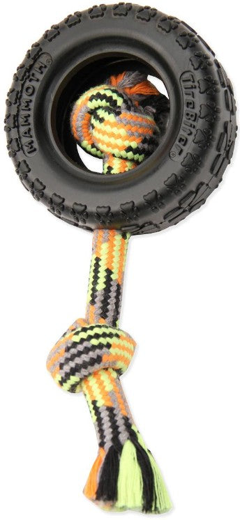 Small - 1 count Mammoth Pet Tire Biter II Dog Toy with Rope