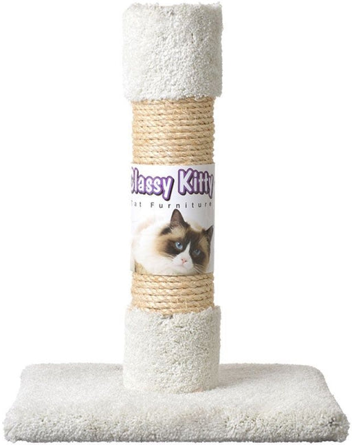 19" tall North American Classy Kitty Decorator Cat Scratching Post Carpet and Sisal Assorted Colors
