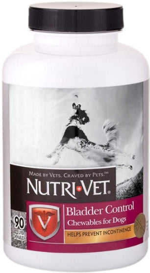 90 count Nutri-Vet Bladder Control Chewables for Dogs Helps Prevent Incontinence