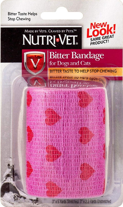 1 count Nutri-Vet 2" Bitter Bandage for Dogs and Cats Colors Vary