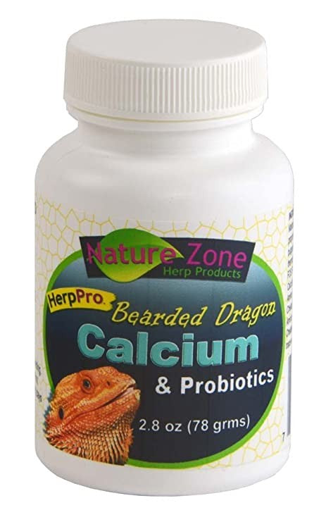 2.8 oz Nature Zone Herp Pro Bearded Dragon Calcium and Probiotics