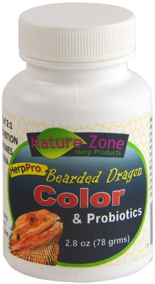 2.8 oz Nature Zone Herp Pro Bearded Dragon Color and Probiotics