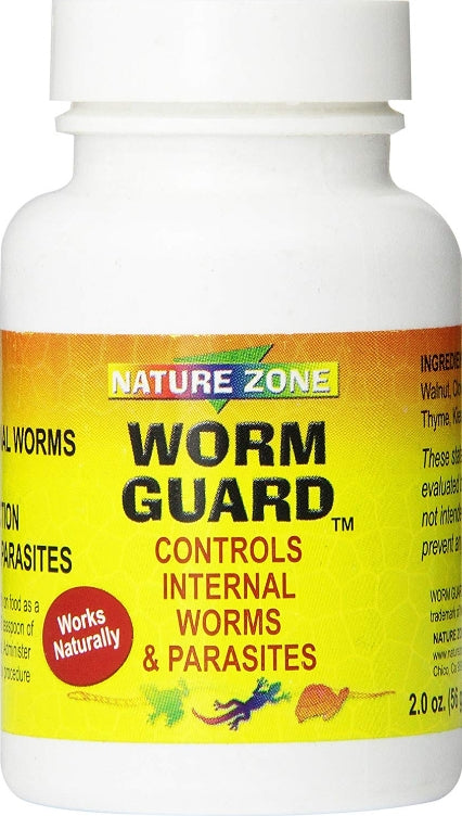 2 oz Nature Zone Worm Guard Controls Internal Worms and Parasites for Amphibians, Reptiles, and Turtles
