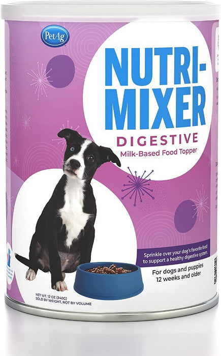 12 oz PetAg Nutri-Mixer Digestion Milk-Based Topper for Dogs and Puppies
