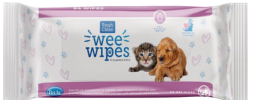 64 count Fresh n Clean Wee Wipes for Puppies and Kittens