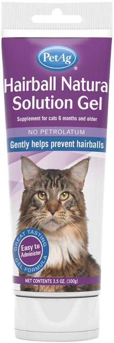 3.5 oz PetAg Hairball Natural Solution Gel for Cats