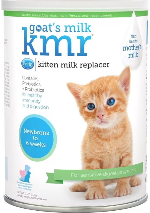 12 oz PetAg Goat's Milk KMR Kitten Milk Replacer Powder
