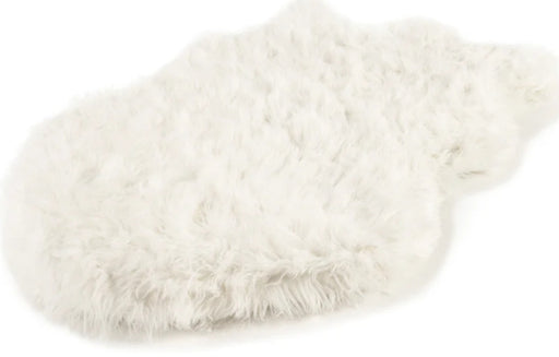 Large/Extra Large - 1 count Paw PupRug Faux Fur Orthopedic Dog Bed White