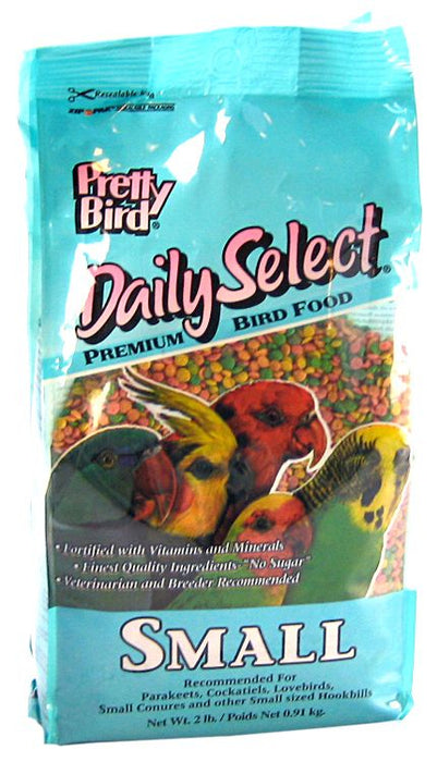 Small - 2 lb Pretty Pets Pretty Bird Daily Select Premium Bird Food