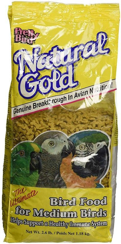 2.6 lb Pretty Pets Bird Natural Gold Medium Bird Food