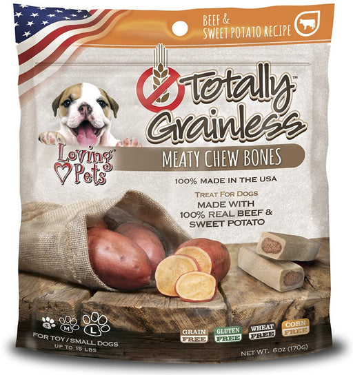6 oz Loving Pets Totally Grainless Beef and Sweet Potato Bones Small