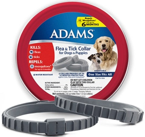 2 count Adams Flea and Tick Collar for Dogs and Puppies
