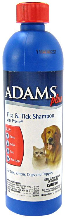 36 oz (3 x 12 oz) Adams Plus Flea and Tick Shampoo with Precor
