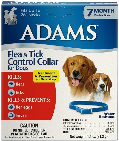 1 count Adams Flea and Tick Collar For Dogs 7 Month Protection