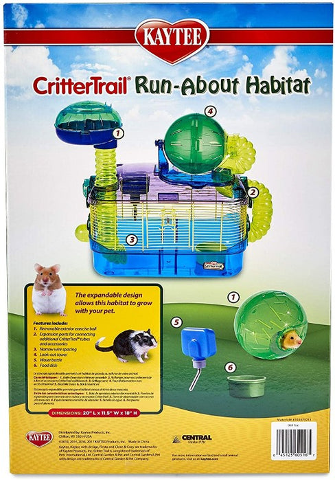 1 count Kaytee CritterTrail Run-About Habitat