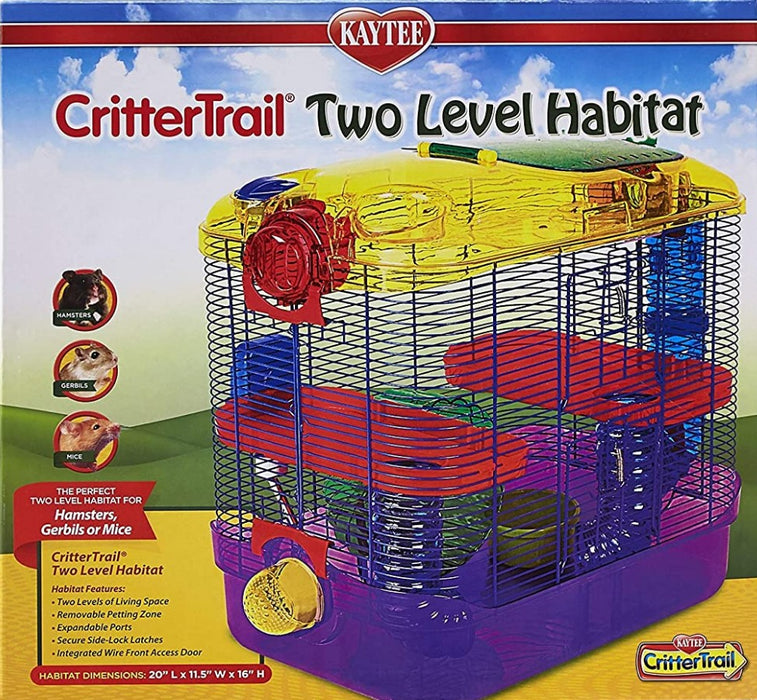 1 count Kaytee CritterTrail Two Level Habitat
