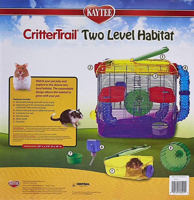 1 count Kaytee CritterTrail Two Level Habitat