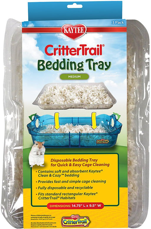 3 count Kaytee CritterTrail Bedding Tray