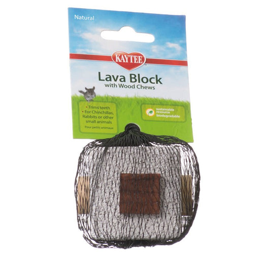 1 count Kaytee Lava Block with Wood Chews for Small Pets