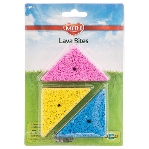 3 count Kaytee Lava Bites Chew Toy for Small Pets