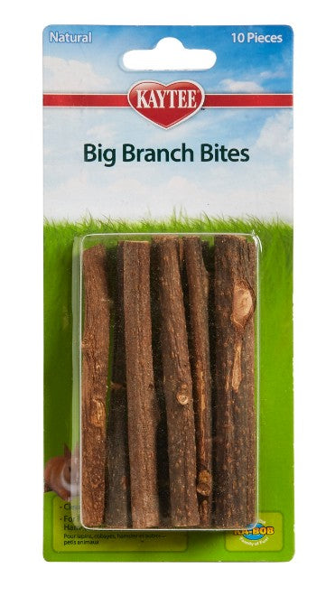 10 count Kaytee Big Branch Bites Chew Treats for Small Animals