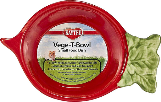 1 count Kaytee Vege-T-Bowl Radish Small Food Dish
