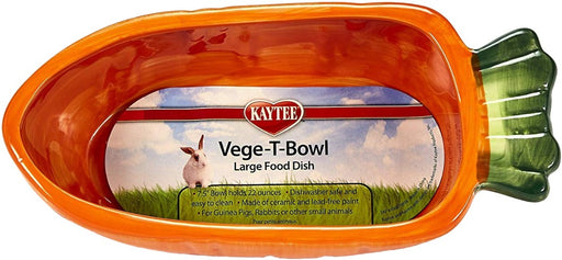 1 count Kaytee Vege-T-Bowl Carrot Large Food Dish