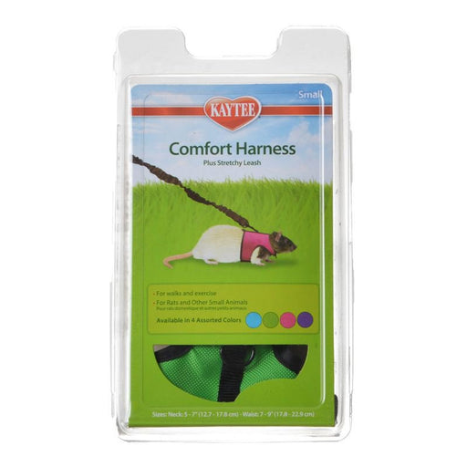 Small - 1 count Kaytee Comfort Harness Plus Stretchy Leash Assorted Colors
