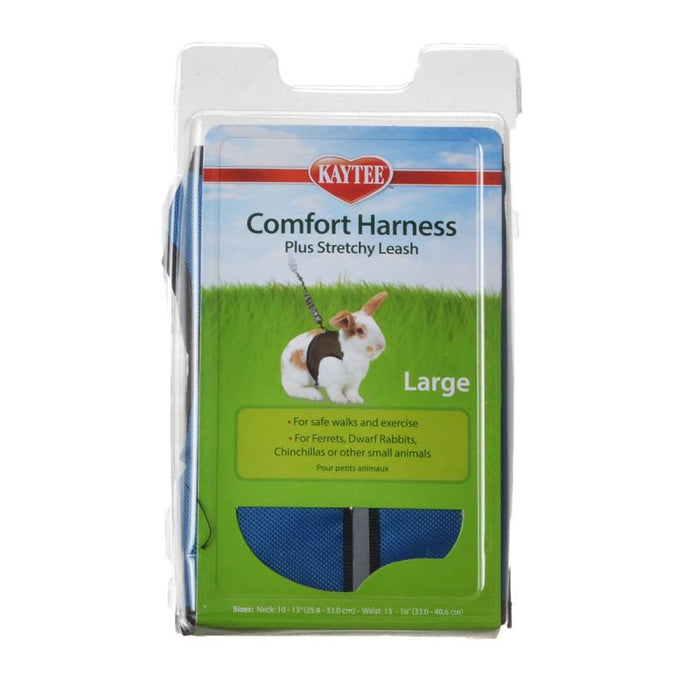 Large - 1 count Kaytee Comfort Harness Plus Stretchy Leash Assorted Colors