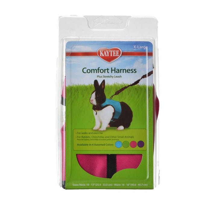 X-Large - 1 count Kaytee Comfort Harness Plus Stretchy Leash Assorted Colors