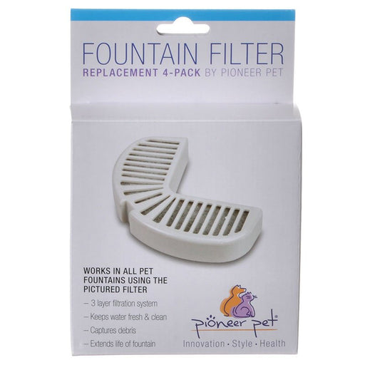 4 count Pioneer Pet Replacement Filters for Stainless Steel and Ceramic Fountains